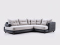 Ecksofa mit Stoffbezug 280x220x78 cm - Hellgrau-Dunkelgrau - modernes L-Design für Wohnzimmer