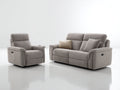 Relaxsofa Sets Stoff 200x95x100 cm - Taupe und Schwarz - modernes Wohnzimmer Set mit Relaxfunktion