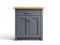 Sideboards aus Holzwerkstoff 80 x 40 x 90 cm - Grau und Natur - 2 Türen und 1 Schublade - modernes Landhausdesign für Esszimmer und Wohnzimmer