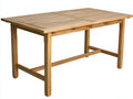 Gartentisch aus Holz 180x90x75 cm - Naturbraun - rechteckige Tischplatte mit Lattenstruktur
